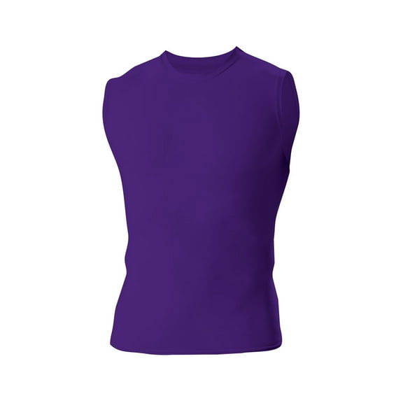 A4 Compression Muscle Tee For Men in Purple | N2306