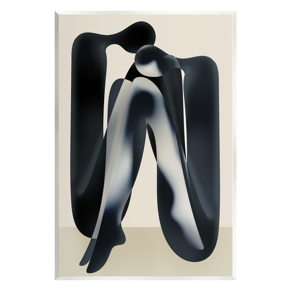 Stupell Industries Modern Figures Sitting Abstract Painting Unframed Art Print Wall Art, 10 x 15