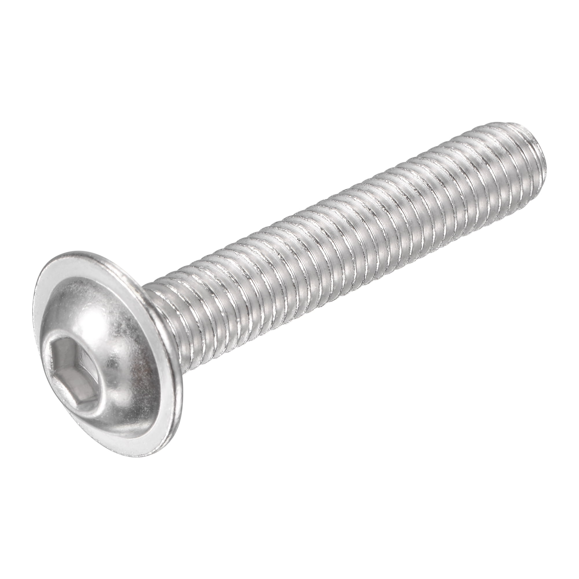 Uxcell M8 x 45mm Stainless Steel Button Head Socket Cap Screw Silver Tone  (5-pack) 