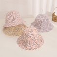 thumbnail image 4 of Kids Fisherman Cap Reversible: Flower Printed Baby Bucket Hat Sun Protection Hat, 4 of 9