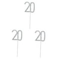 thumbnail image 4 of Hytrove Silver Alloy Cake Topper for Birthday Party 3Pcs 4.72 x 1.81 x 0.08 In, 4 of 8
