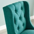 thumbnail image 6 of Modway Baronet Tufted Button Upholstered Fabric Counter Stool in Teal, 6 of 7