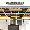 thumbnail image 6 of Outsunny 13' x 6' Wooden Grill Gazebo, Hardtop Outdoor BBQ Gazebo with with Metal Roof, 2 Bar Shelves and 6 Hooks for Patio, Deck, Yard, Natural, 6 of 10