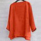 thumbnail image 3 of Designer Spring Summer Men's Casual Cotton Linen Solid Color Long Sleeve Shirts Loose Stand Collar Shirts 2XL, 3 of 5
