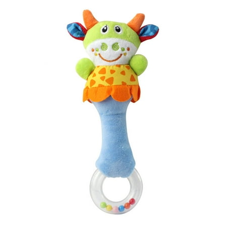 - Baby Toy Lovely Soft Hand bells Animal Model Long Handbell Cat