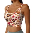 thumbnail image 2 of Balery Skull Retro record lips Sujetadores deportivos con espalda cruzada para mujer, acolchados, sin costuras, de alto impacto, ideales para yoga, gimnasio, entrenamiento y fitness.-XX-Large, 2 of 8