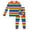 Multicolour, variant on Boys Stripe Print Long Sleeve Top And Pants Joggers Comfortable Casual Sleeping Loungewear 2 Piece Outfit Sets Multicolour