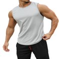 thumbnail image 1 of EIMELI Men Sports Tank Top Sleeveless Round Neck Solid Color Tops Running Fitness Tops for Men, 1 of 5