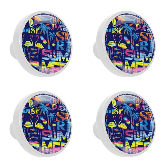 4 Pcs Pineapple Knobs for Kitchen Cabinet Cupboard Dresser Bookcase Drawer Pulls Handles Round Home Decor