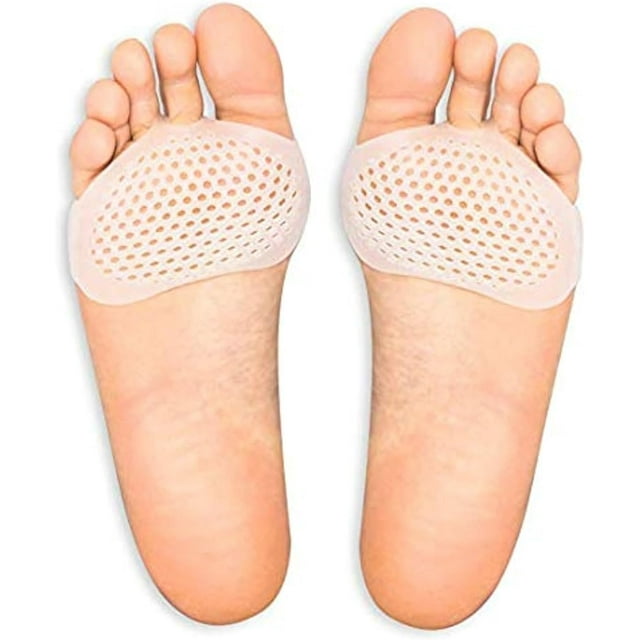 Pair Breathable Metatarsal Pads, Gel Ball of Foot Pain Relief Cushions, Metatarsalgia and Morton's Neuroma Support for Men and Women