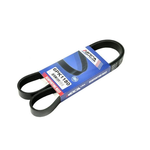 MOCA AUTOPARTS 6PK1180 Serpentine Belt for 19-18 Audi RS5 V6 2.9L & 21-18 Audi S4 V6 3.0L & 01-98 Bmw 750Il V12 5.4L & 11-05 Cadillac STS V6 3.6L & 17-15 Volvo S60 L4 2.0L and More