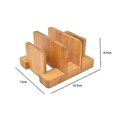 thumbnail image 2 of Bamboo Cutting Board Storage Rack Organizer for Kitchen Utensils, Pot Lid Holder Shelf with Bamboo Material, 2 of 4