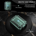 thumbnail image 7 of Dteck for AirPods 3rd Generation (2021) Case, Hybrid Protective Case with Carabiner, Shockproof Cover with Keychain for Airpod 3 Wireless Charging Case Accessories [Front LED Visible], darkgreen, 7 of 7