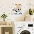 thumbnail image 5 of Cow Stencil 11.8x11.8 inch Funny Highland Cow Drawing Painting Stencils Plastic Bathing Cow Reading Newspaper Pattern Stencil Reusable Stencils for Floors Walls Furniture Decor colorful, 5 of 7