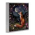 thumbnail image 3 of Stupell Industries Cottage Woodland Fox Night Forest Gray Framed Giclee Art, 17 x 17, by The Dutch Lady, 3 of 8