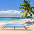 thumbnail image 5 of Magshion Folding Beach Chairs Set of 2, Portable Camping Seats with Adjustable Canopy Shade, for Outdoor Patio Lawn, Sky Blue, 5 of 12