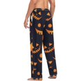 thumbnail image 6 of Pumpkin Devil Face on Halloween Night Pajama Pants For Men, Men's Separate Bottoms, Lounge Pants Sleep Pants, 6 of 7