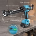 thumbnail image 6 of RELOIVE Cordless Caulking Gun, 5000N Electric Caulk Gun with 2 Batteries, 6-Speed, LED Light, Anti-Drip Auto-Retraction, for 150/200/310ml Cartridges Home Improvement, 6 of 12