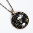 thumbnail image 2 of Skull Necklace Personalized Custom Photo Round Pendant Adjustable Stainless Steel Necklaces with Gift Box for Men Women Mothers Valentine's Jewelry Gift, 2 of 6