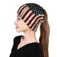 thumbnail image 2 of America Flag Beanie Skull Cap Lightweight Hip Hop Dwarf Hat Beanie Hat For Women Men, 2 of 7