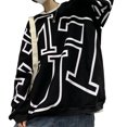 thumbnail image 2 of Camiseta de Manga larga para hombre Adepaton Cuello redondo Moda Transpirable Absorbe La Humedad Patrón Del Alfabeto Negro XL, 2 of 8