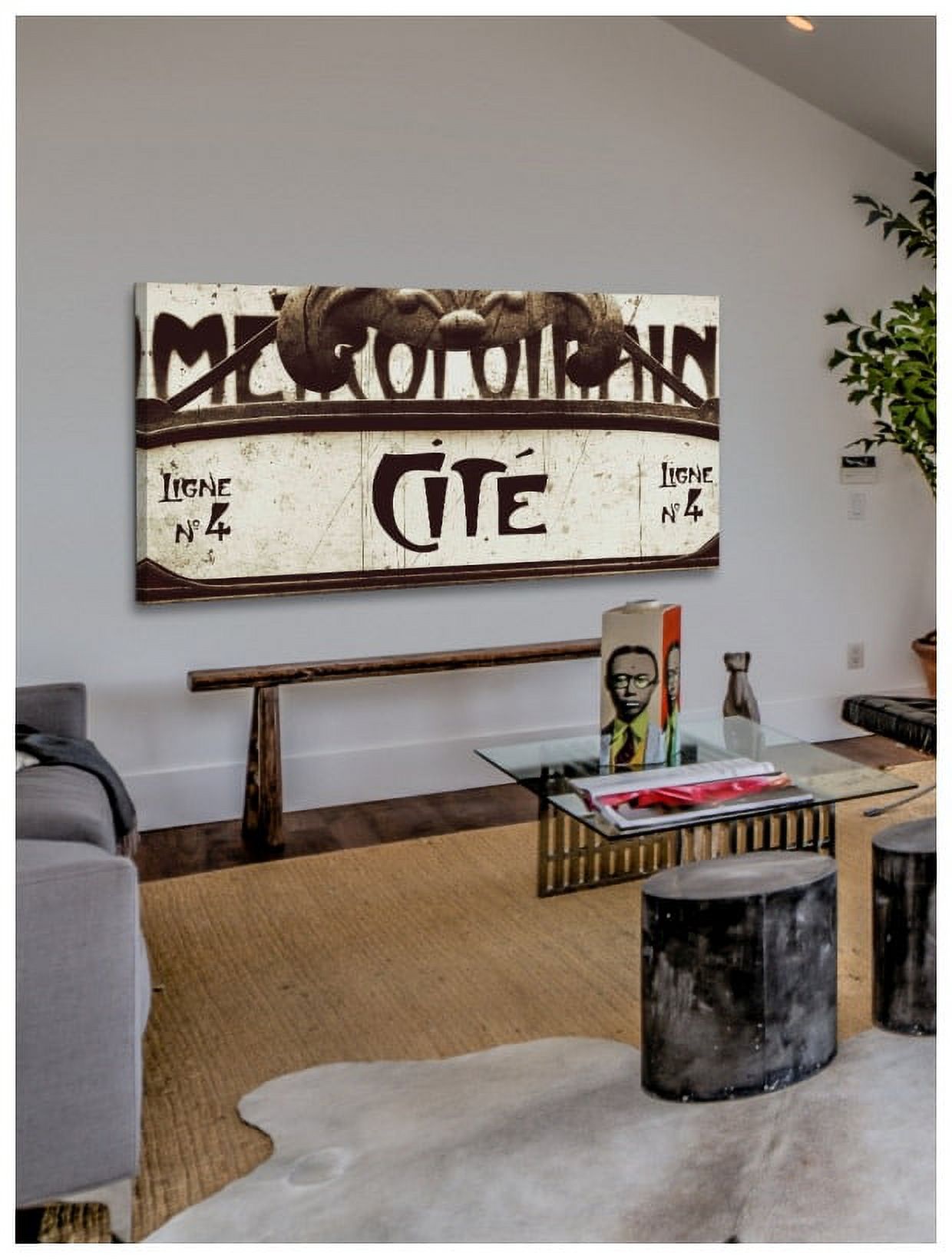 Marmont Hill Inc Marmont Hill - Paris Cite Metro Print on Canvas - Multi-color