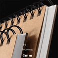 thumbnail image 2 of Cuaderno de bocetos en espiral, cuaderno de dibujo A4, cuaderno de dibujo para niños, libro de papel kraft simple, libro de papel de graffiti en blanco para estudiantes de escuela primaria, 2 of 4