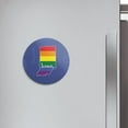 thumbnail image 2 of Indiana Usa State Map Pride Home Lgbt Flag | 4'' X 4'' Round Decorative Magnet, 2 of 2