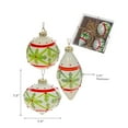 thumbnail image 4 of 8Cm 3 Pc Glass Ornament In Gift Box (Holly), 4 of 4