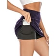 thumbnail image 3 of SHCKE Womens Tennis Skirts Pleated Athletic Running Travel Swim Golf Skorts with Bulit-in Shorts with Inner Pockets, 3 of 6