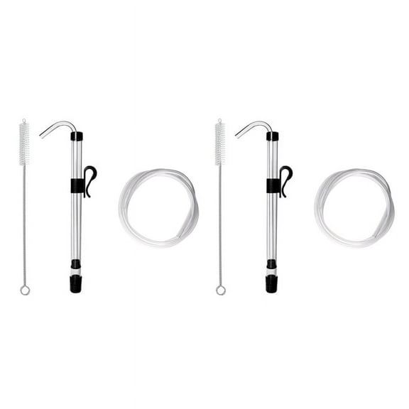 2pcs 3/8In Auto Siphon with Clamp 6.5' Ft Hose Bottling Siphoning Kit with Food Grade Free Plastic Tubing for Beer