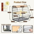 thumbnail image 5 of 3 Tier Fruit Basket For Kitchen With Bamboo Cutting Board 2 Set Pantry Kitchen Organizers And Storage Stackable Wire Wall Basket Onion Potato Vegetable Storage For Countertop Floor Cabinet Shelf, 5 of 5