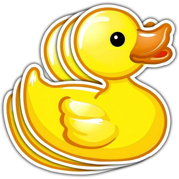 (3Pcs) Yellow Duck Sticker Funny Meme Cute Duck Decal, Duck Vinyl Sticker, Rubber Duck Sticker, Find The Duck Vinyl Sticker - Stickers for Laptop Water Bottle Phone Car Window Helmet 3 Inches (D2)