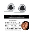 thumbnail image 3 of ChicSilver 925 Sterling Silver Heart Stud Earrings Cubic Zirconia Black Onyx Earrings for Women Hypoallergenic Earrings, 3 of 8