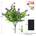 thumbnail image 4 of ZOELNIC 6 Bundles Artificial Flowers Outdoor Fake Flowers for Home Decoration, UV Resistant Faux Plastic Greenery Shrubs Plants Purple, 4 of 8
