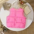 thumbnail image 4 of IVEYRTF Kids Sleeveless Puffer Vests Winter Warm Quilted Outerwear Hoodless Jacket with Pocket for Girls Boys Toddler Youth Cold Weather Apparel(Pink#2,9 Years), 4 of 7