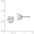thumbnail image 3 of White Stainless Steel Earring Stud Women'S Cubic Zirconia CZ Heart Clear 8.19 mm 7.9, 3 of 3