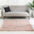 thumbnail image 4 of Unique Loom Trellis Shag Collection Area Rug - Ruth (7' 10" Square Light Pink/Ivory), 4 of 11