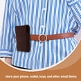 thumbnail image 3 of SOPOTUTU Brown PU Phone Belt Clip with Multiple Compartments for Wallet Keys, 3 of 7