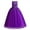Purple, variant on IBTOM CASTLE Little Big Girls Flower Tulle Dress Princess Pageant Birthday Party Wedding Formal Floor Length Long Dance Evening Maxi Gown 13-14 Years Royal Blue