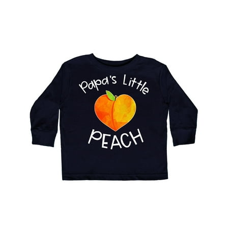 

Inktastic Papa s Little Peach Cute Peach Heart Gift Toddler Boy or Toddler Girl Long Sleeve T-Shirt