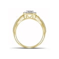 thumbnail image 2 of FB Jewels 10kt Yellow Gold Womens Round Diamond Octagon Cluster Ring 1/10 Cttw, 2 of 2