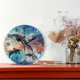 thumbnail image 2 of GZHJMY Wall Clock Cute Dolphins 10 Inch Silent Non Ticking Quality Quartz Battery Operated Digital Round Easy to Read for Home Office Kitchen Decorative, 2 of 7