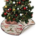 thumbnail image 5 of Coolnut Squirrel Rabbit Penguin Christmas Tree Mats Waterproof Tree Skirt, Cute Christmas Xmas Tree Stand Tray Mat Floor Protector Pad for Holiday Party Decoration, 28.3", 5 of 6