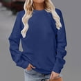 thumbnail image 2 of Gerichy Long Sleeve Tops for Women Solid Sweatshirt Pullover for Women, Long Sleeves Color Tunic Tops Crewneck Hoodless Tunic Tops Casual Sweatshirt, 2 of 4