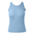 thumbnail image 5 of NIEWTR Womens Tank Tops Summer Sleeveless U Neck Ribbed Knit Basic Slim Going out Cami Tee Shirts(Z1-Light Blue,S), 5 of 7