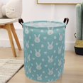 thumbnail image 7 of AUCHEN 19.7" Large Foldable Laundry Hamper Basket, Large Capacity Collapsible Kids Baby Laundry Hamper Organizer with Handles for Storage Clothes Toys in Bedroom, Bathroom ( Round - Blue Rabbit ), 7 of 7