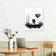 thumbnail image 2 of COMIO Bedroom Decor - Love and Hand in Hand Wall Art Canvas Print Poster -, 2 of 4