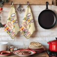 thumbnail image 6 of Happy Eatser Kitchen Towels Set of 4, Colorful Bunny Eggs Spring Flowers Plants Yellow Absorbent Dish Towels for Kitchen, Microfiber Hand Towel, Quick Drying Tea Towel for Cleaning Dishcloths, 6 of 7