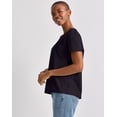 thumbnail image 3 of Hanes Essentials Women’s Cotton T-Shirt, Oversized Fit Dark Eggplant L, 3 of 6